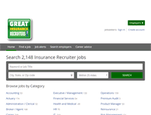 Tablet Screenshot of greatinsurancerecruiters.com